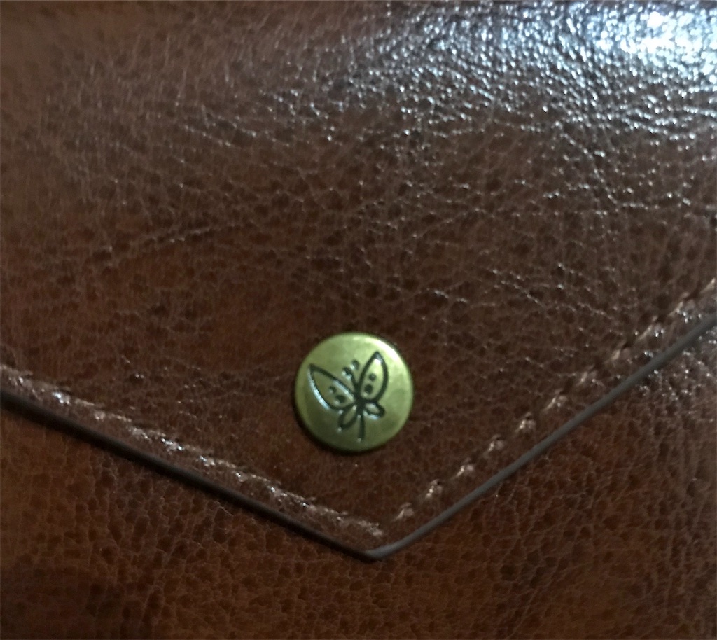ムーミンミニ財布ボタン蝶